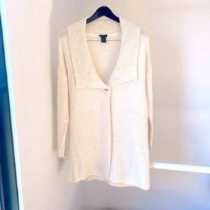 Ann Taylor XS Off White Long Sweater